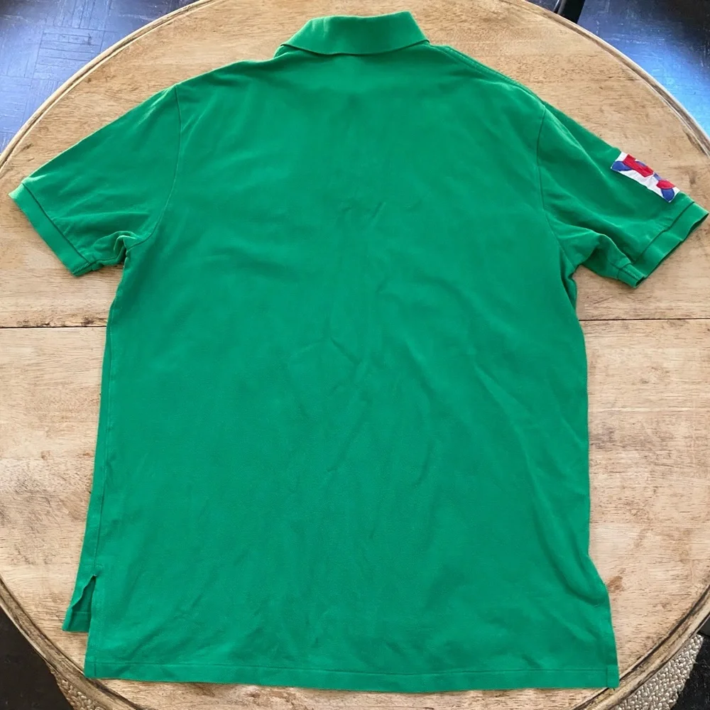Polo Ralph Lauren Men’s Sz XL Kelly‎ Green Mesh Knit Big Pony Rugby Polo Shirt